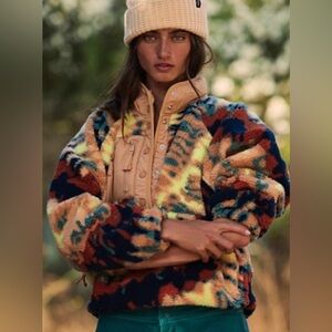 Free People FP Movement Hit the Slopes Printed Pullover Oasis Combo Aurora xs